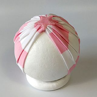 Τουρμπάνι ελαστικό Pink Stripes