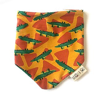 Bandana Bib Crocodile Orange